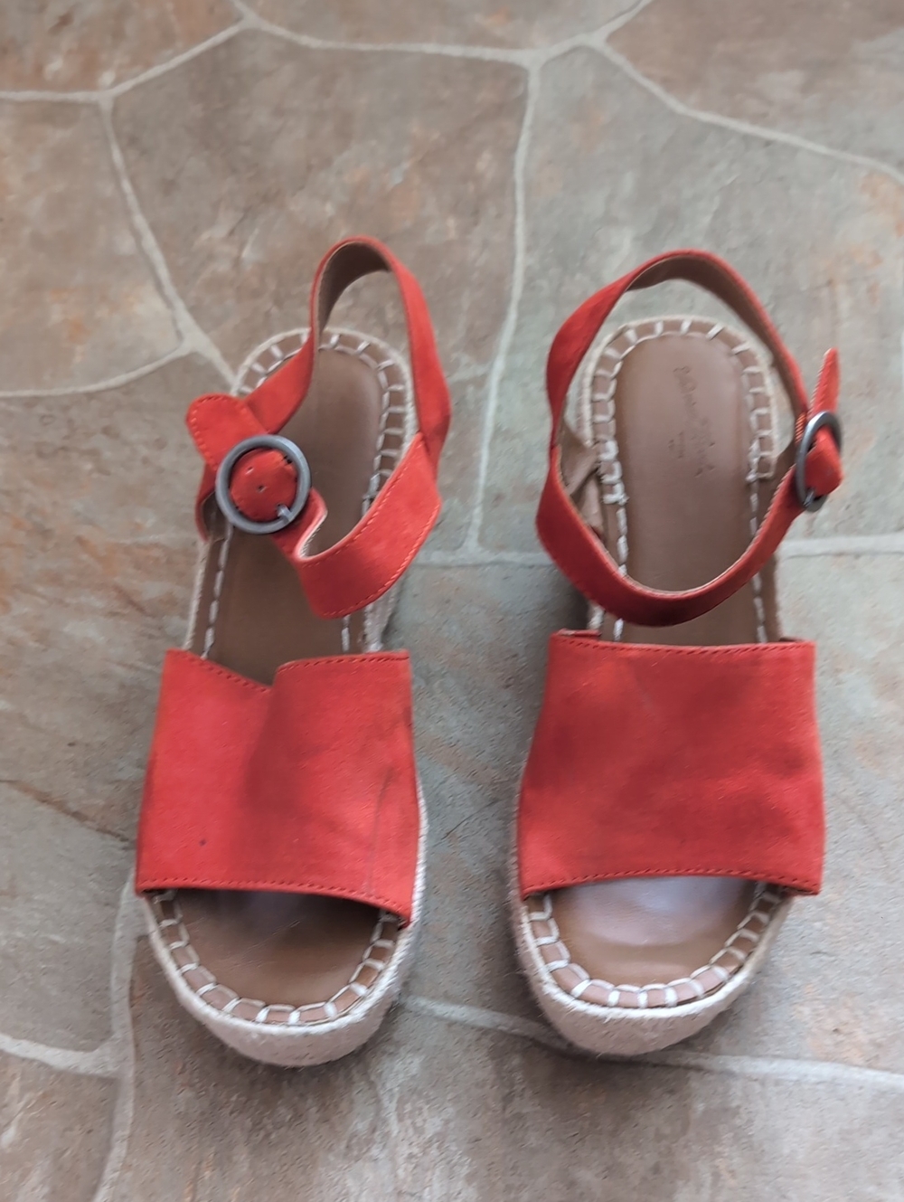 Universal Thread Red Suede Wedge Sandals